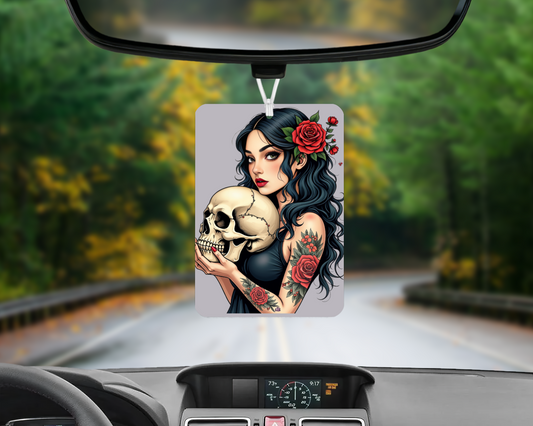 Girl With Skull Air Freshener