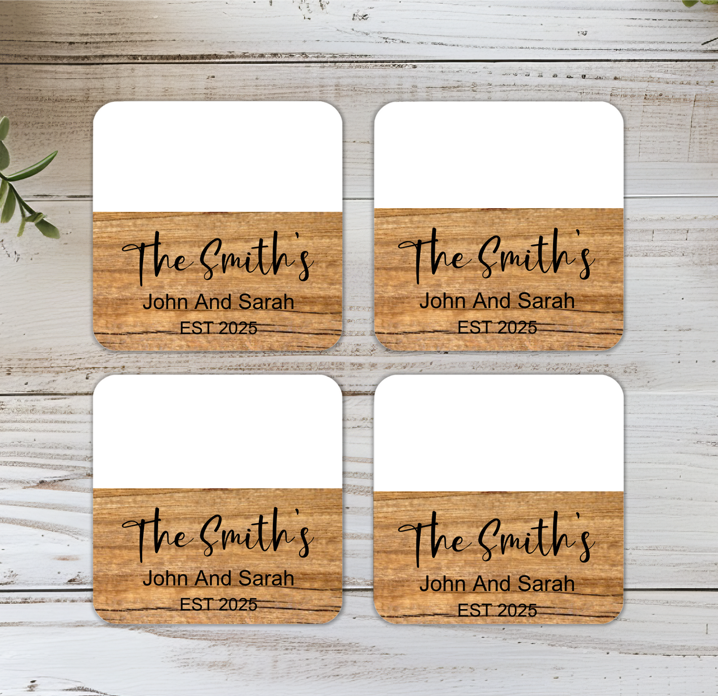 Personalized Family Name Coasters