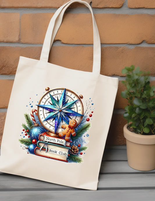 North Pole Book Club Tote