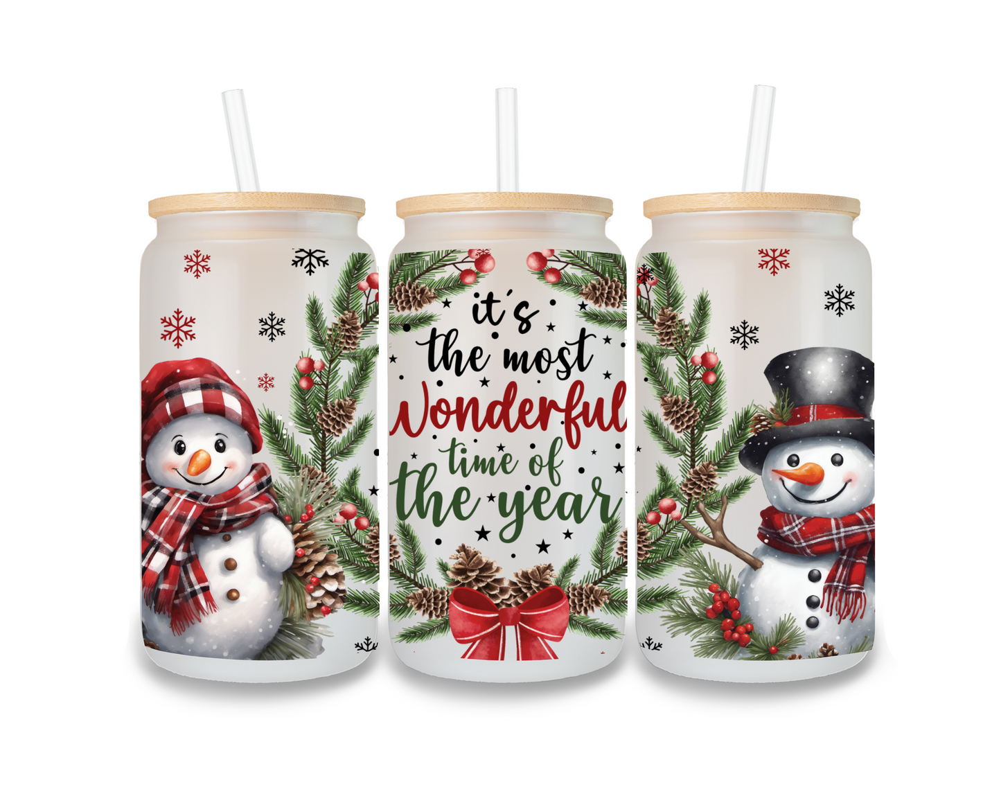 Christmas Glass Tumbler